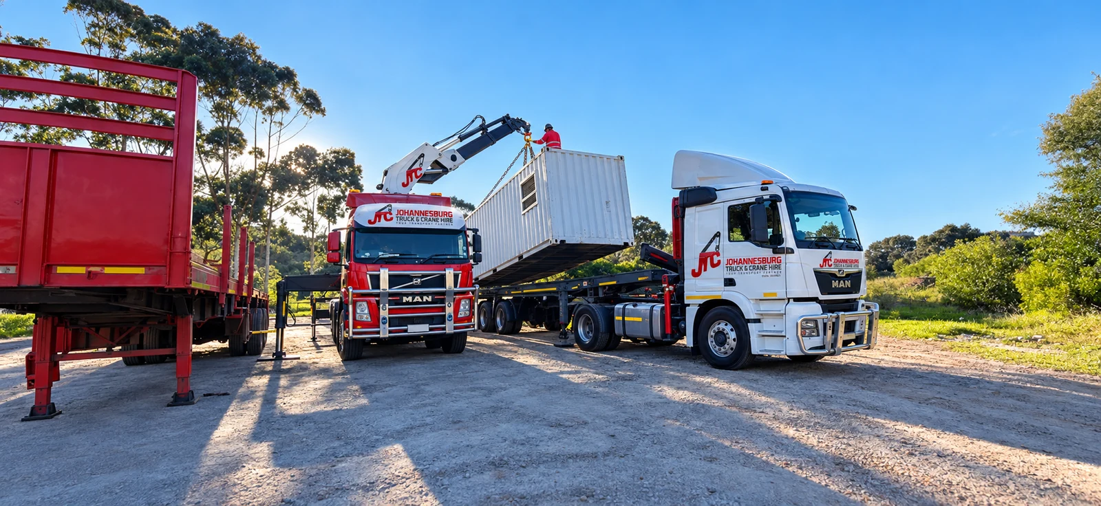 Enhanced JTC trucks and trailers prepared for transport work